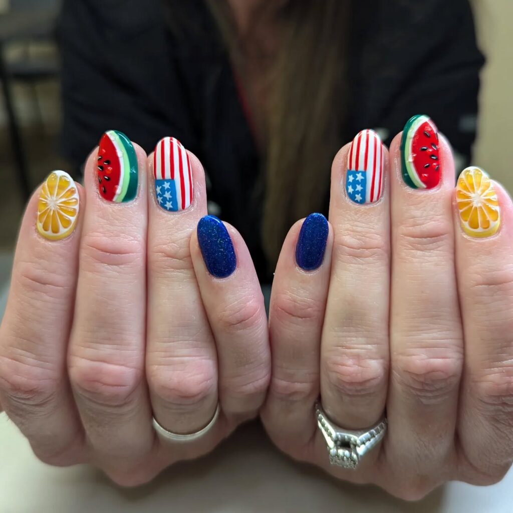 4th of july nails