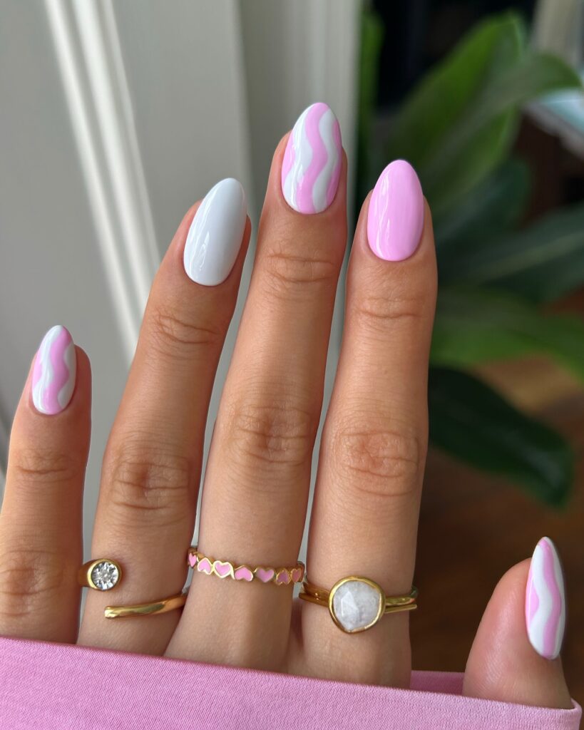 colorful beach nails