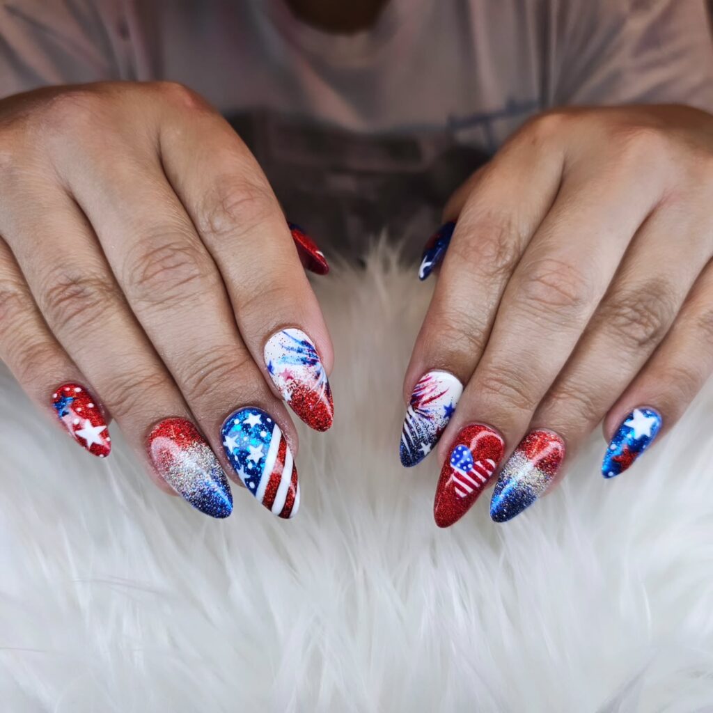 4th of july nails