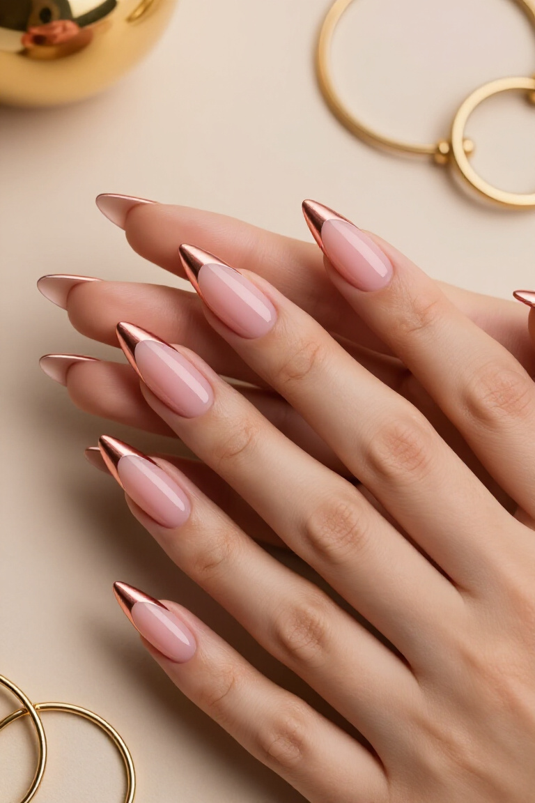 Glitter French Nails: Sparkle & Shine - French nail 