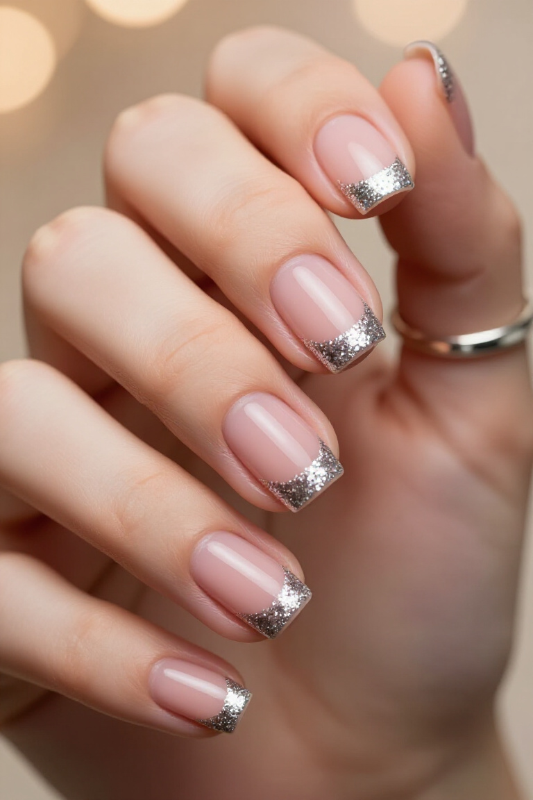 Floral French Nails: Garden Fresh - French nail 