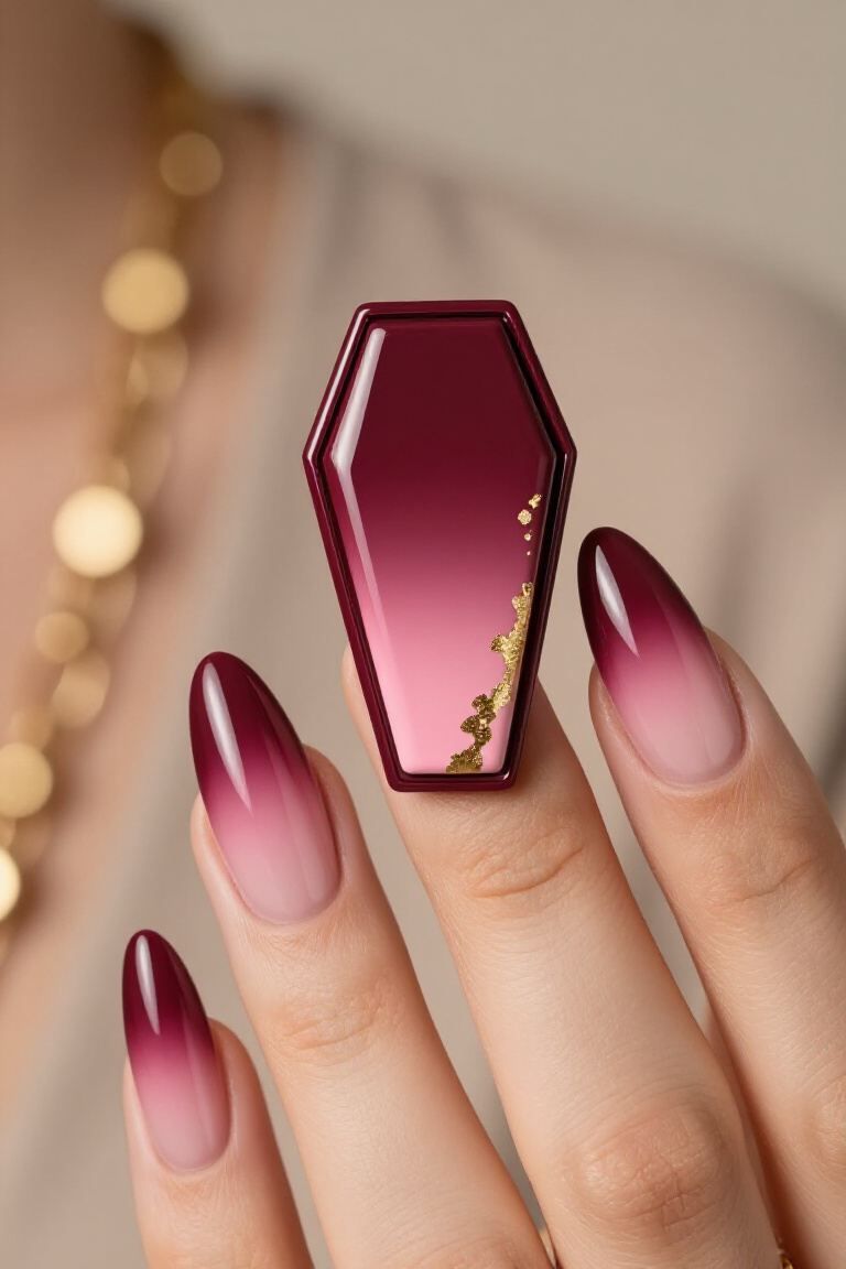 Mint Green to White Ombre Nails - Ombre nail