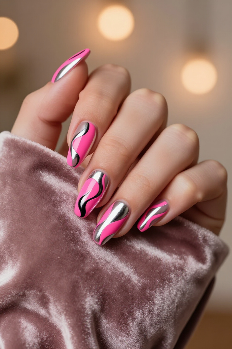 Elegant Jewel-Encrusted Party Nails - party nail