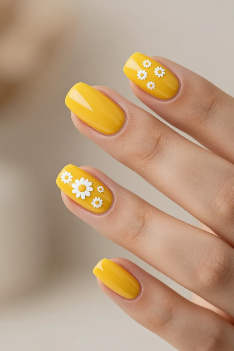 Vibrant Coral Summer Nails - Summer nail