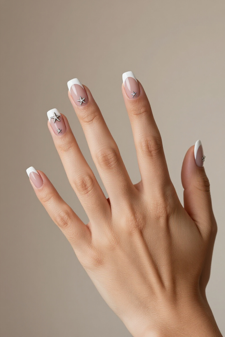 Shimmering Gold Summer Nails - Summer nail