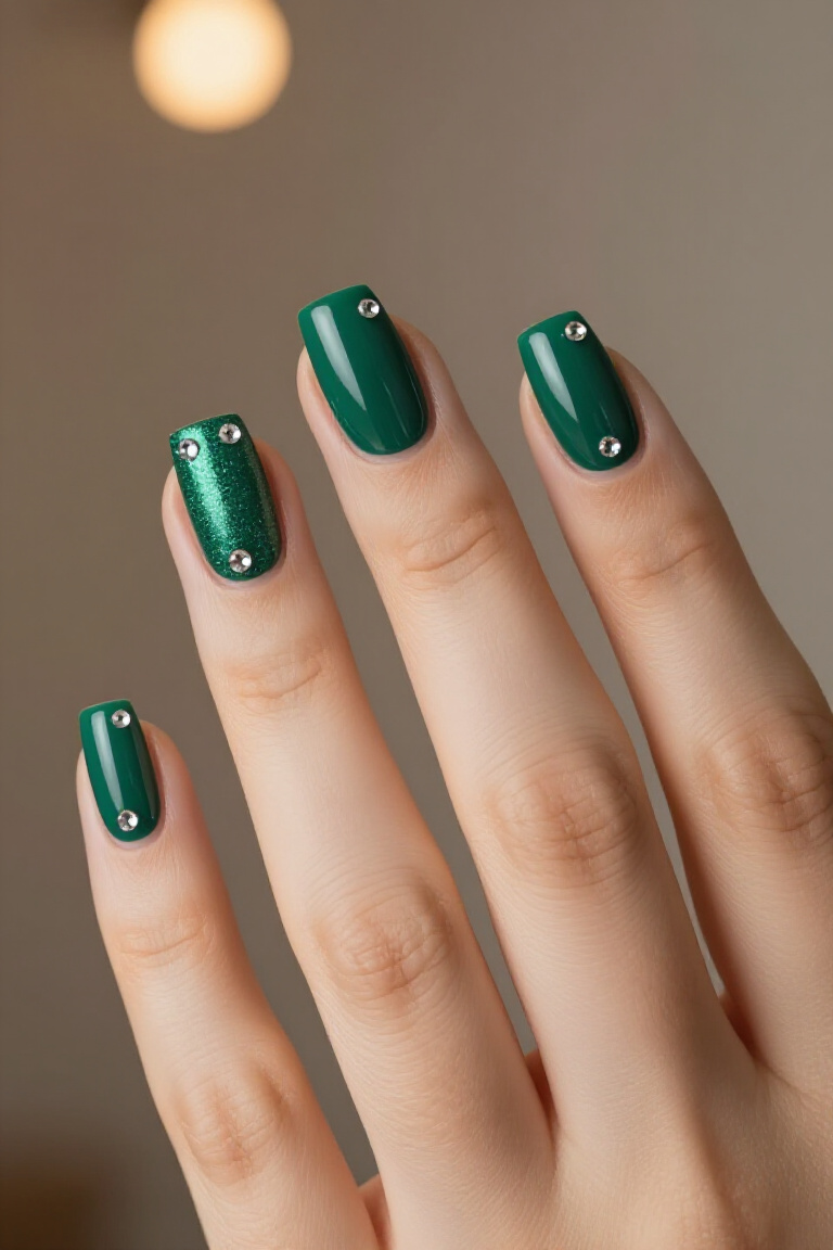 Jeweled Accent Party Nail - party nail