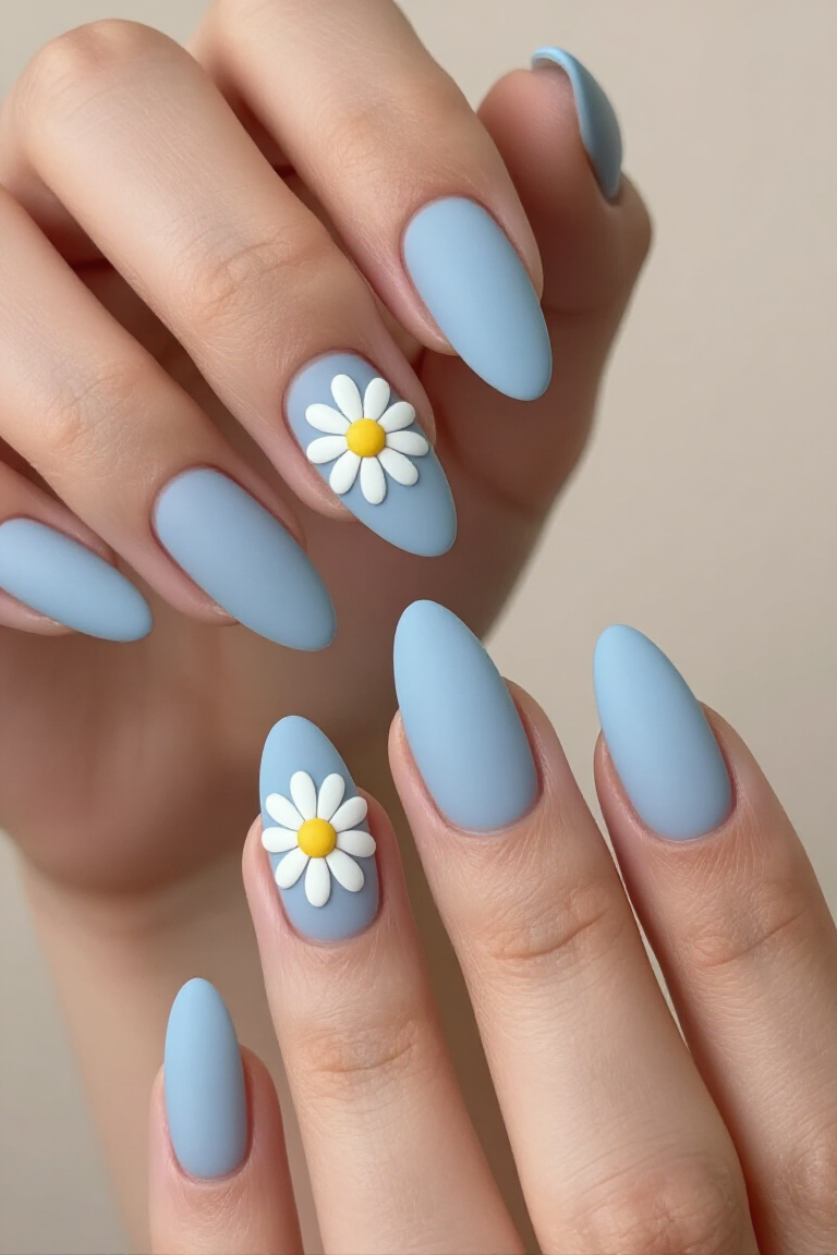 Soft Lavender Dreams - Pastel almond nail