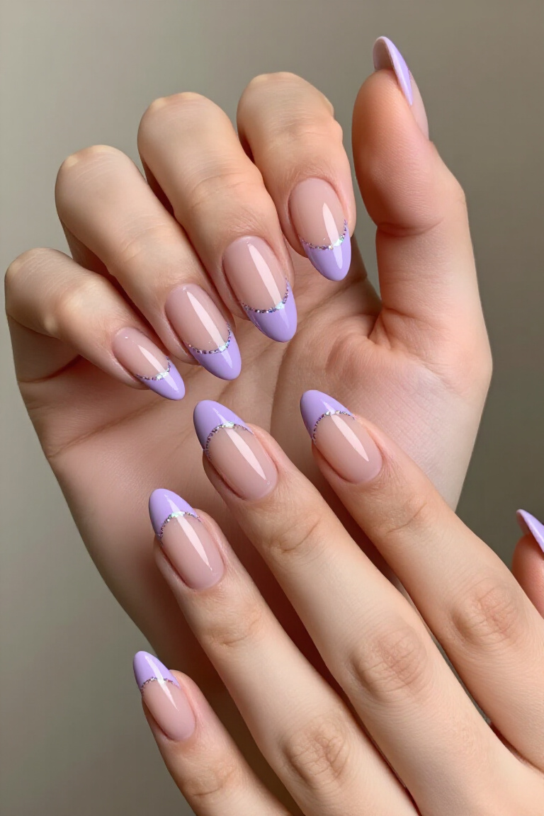 Peach Perfection - Pastel almond nail