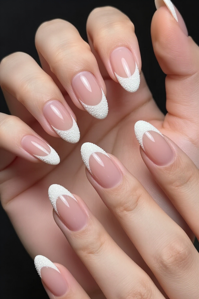 Creamy Coral Crush - Pastel almond nail