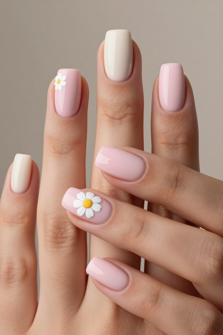 Dreamy Lavender Dreams - short summer nails pastel