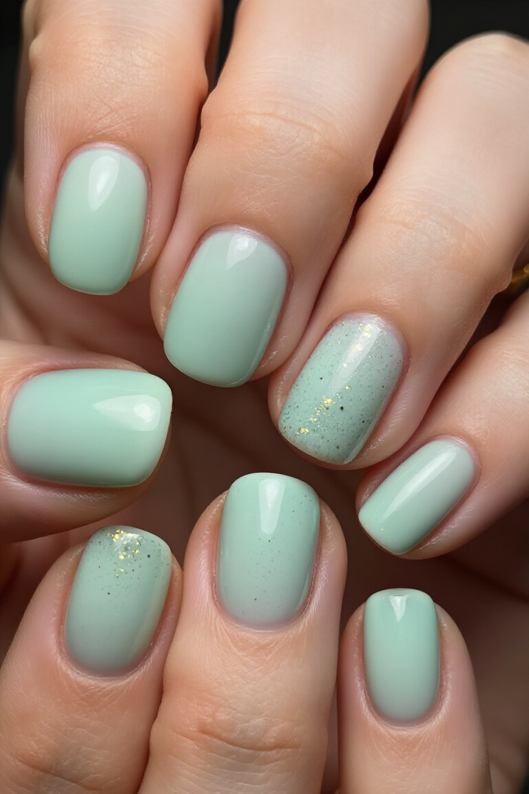 Sweet Peach Perfection - short summer nails pastel