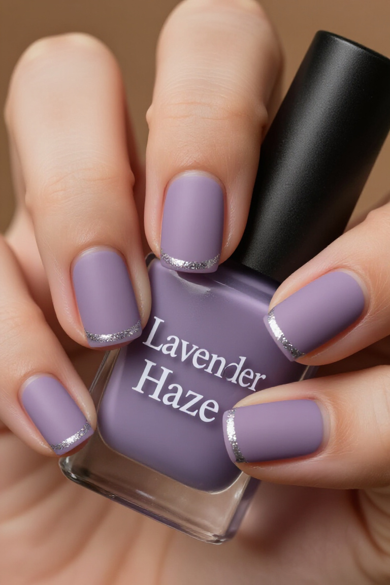 Powder Blue Serenity - short summer nails pastel