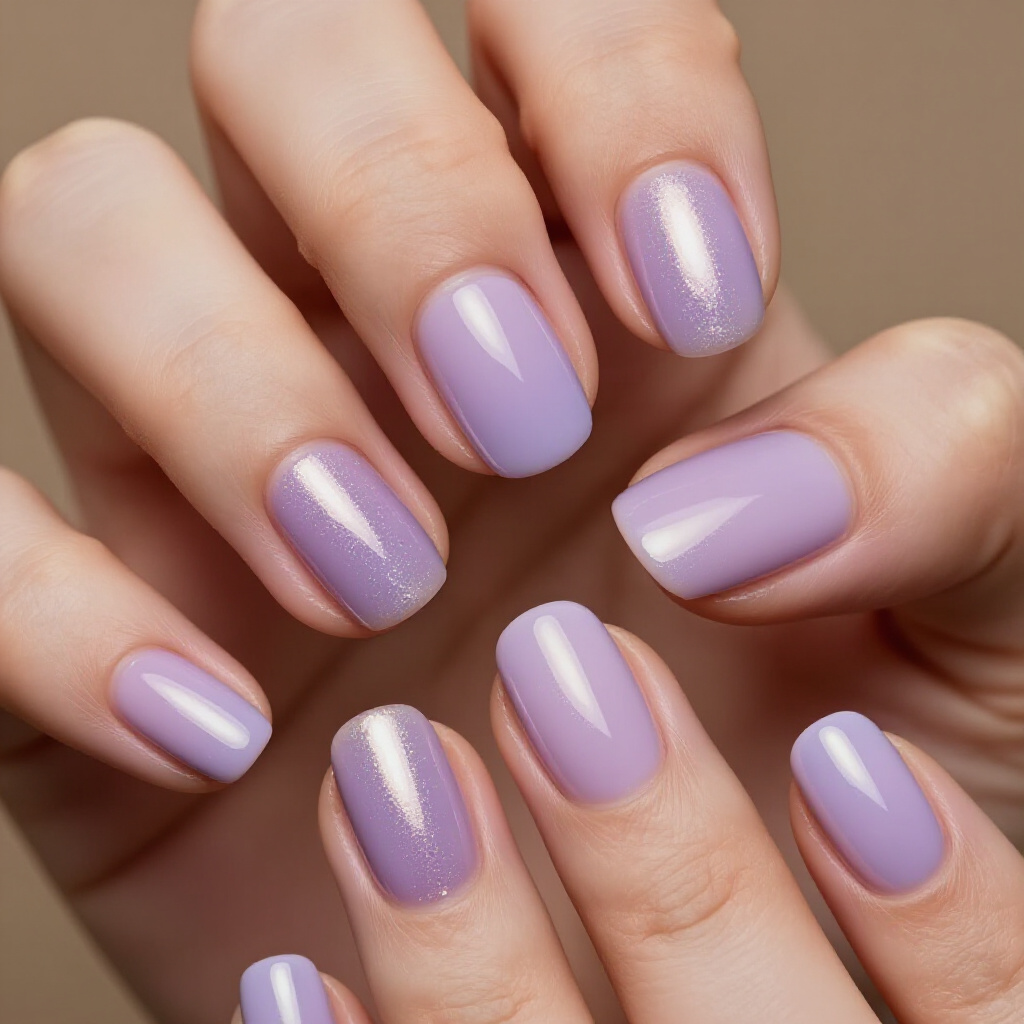 Purple lavender ombre nails - ombre nail