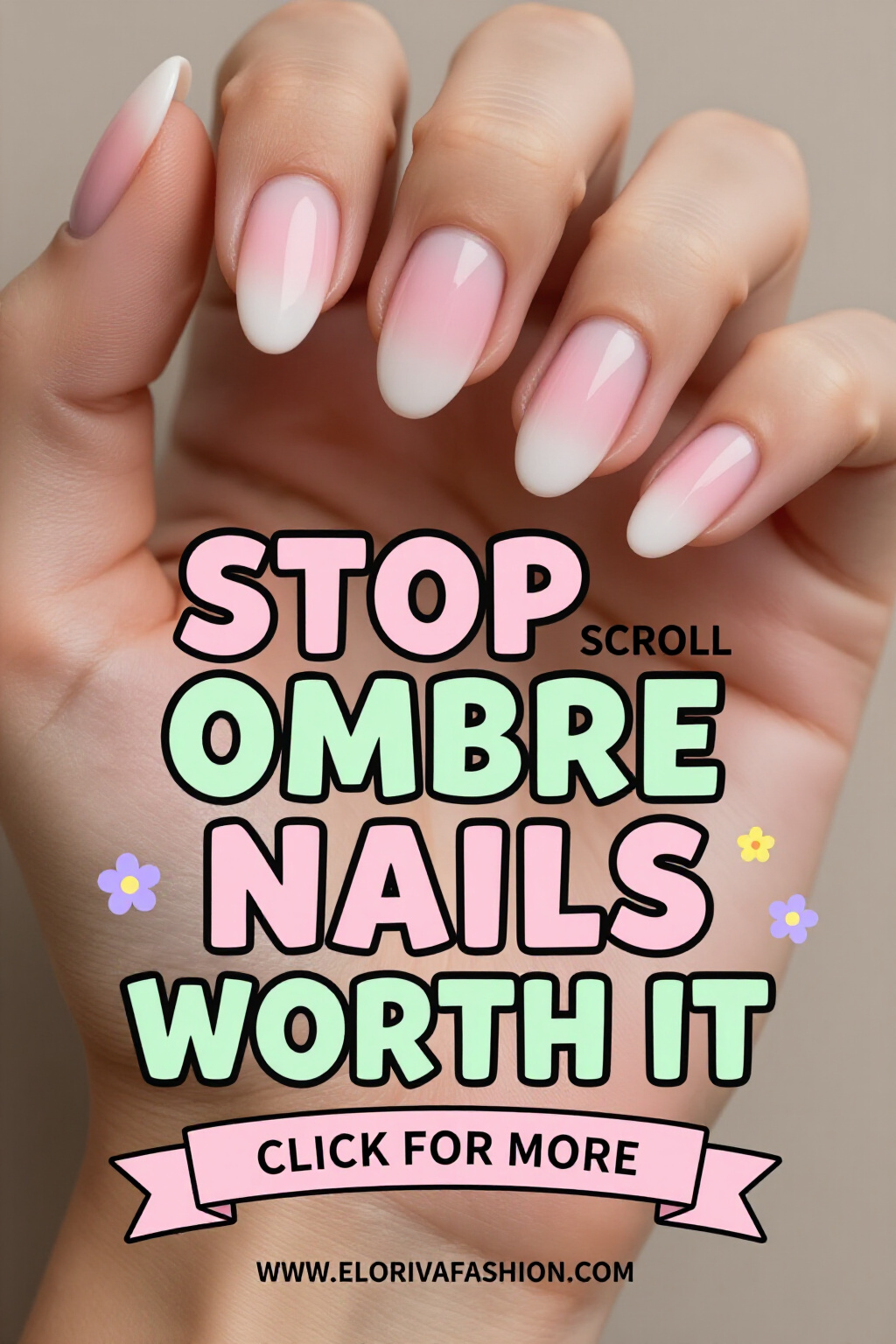 Silver chrome ombre nails - ombre nail