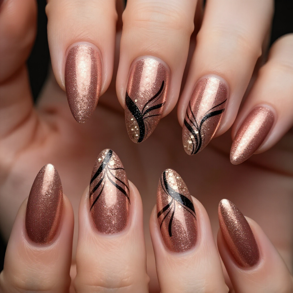 Celestial Dreams: Cosmic and Starry Abstract Nail Art for a Touch of Magic - abstract nails