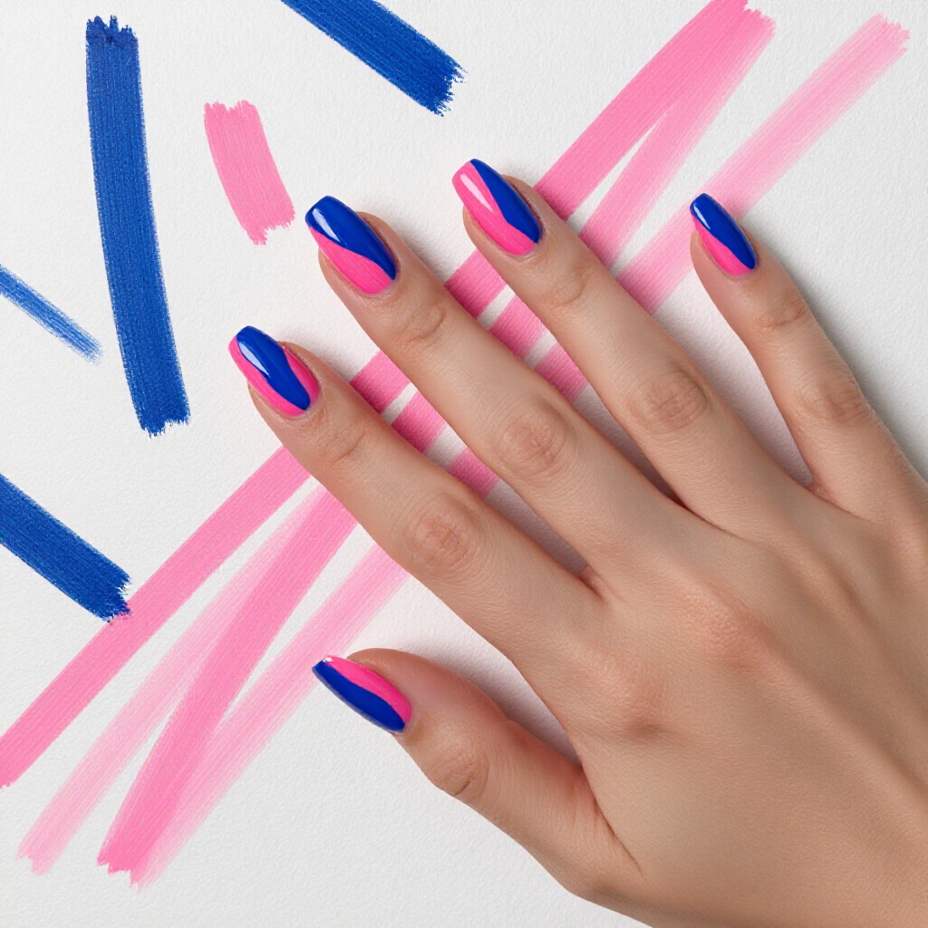 Nature-Inspired Short Abstract Nail Art: Earthy Tones and Organic Shapes - short abstract nails