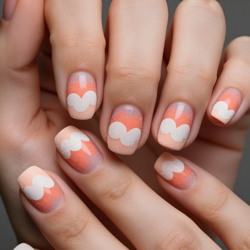 Gradient and Ombre Short Abstract Nails for a Seamless Blend - short abstract nails