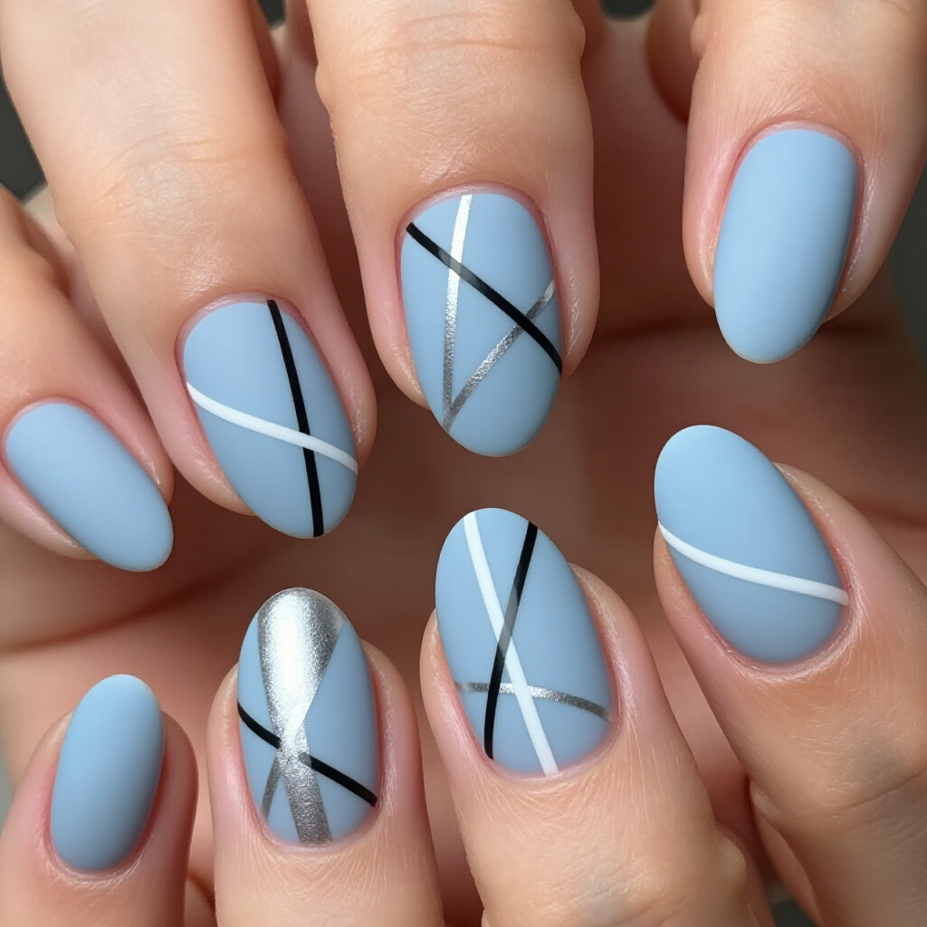 Vibrant Hues Meet Fluid Forms in Abstract Almond Nail Art - almond abstract nails