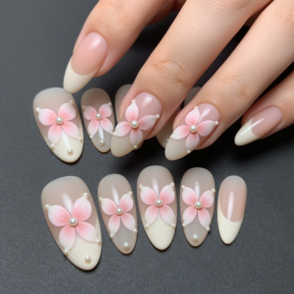 Geometric Precision on Gorgeous Almond Abstract Nails - almond abstract nails