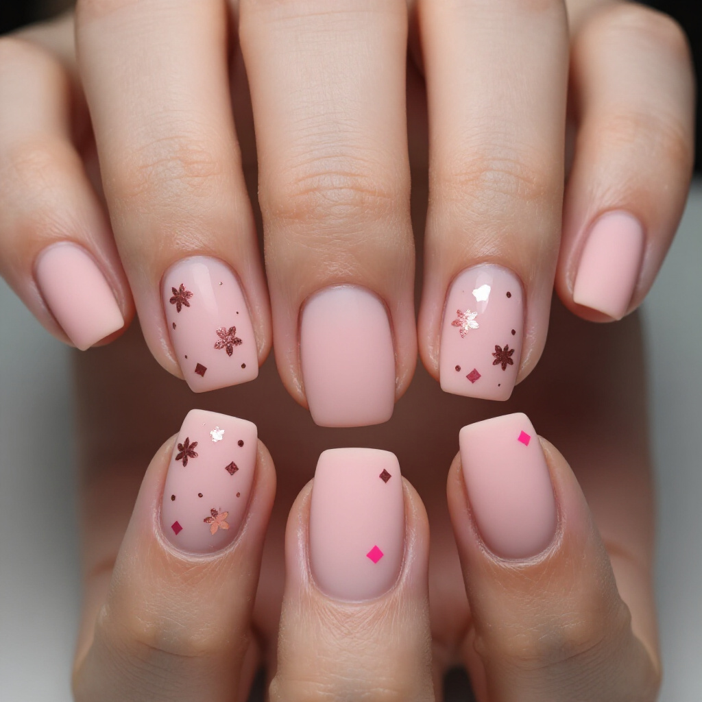 Chic Pink Short Abstract Nails: The Ultimate 2026 Trend - pink short abstract nails