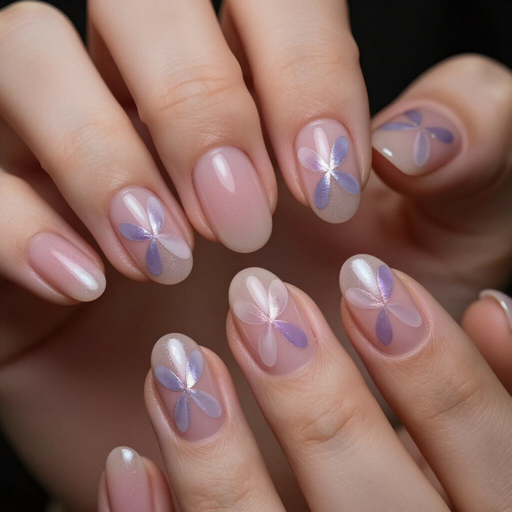 Matte Finish Pink Short Abstract Nail Designs to Covet - pink short abstract nails
