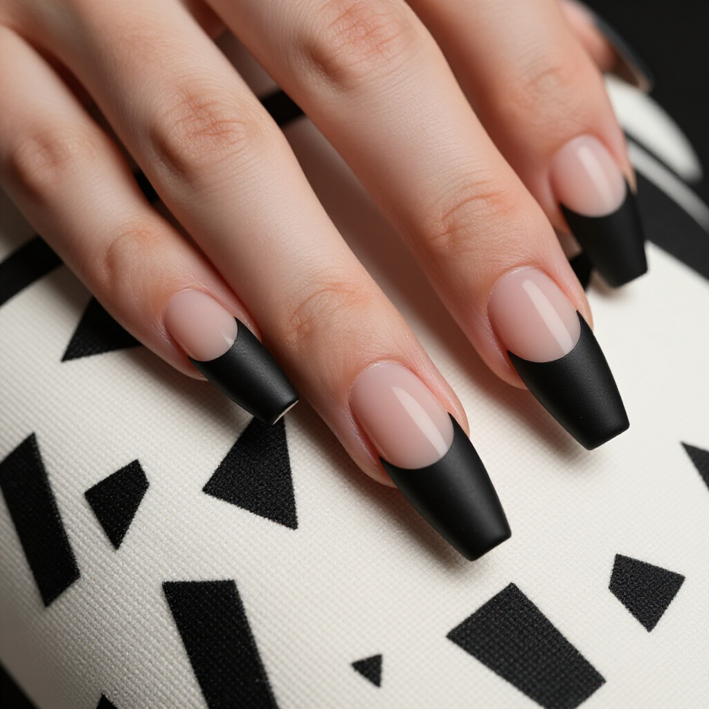 Chic Minimalist White Short Abstract Nails for a Sophisticated Look - white short abstract nails
