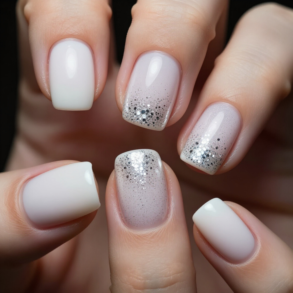 Playful Dot Patterns for White Short Abstract Nails - white short abstract nails