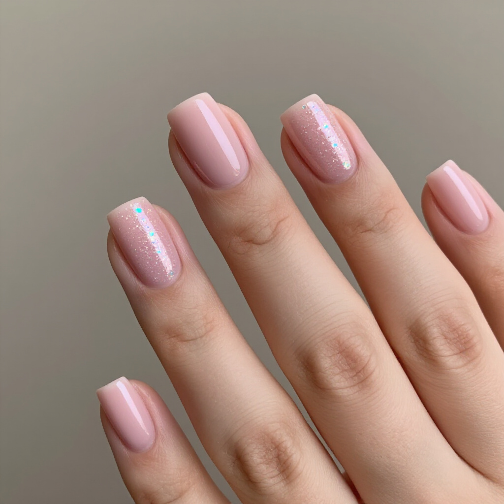 Elegant Pink Short Classy Abstract Nail Ideas for a Polished Finish - pink short classy abstract nails