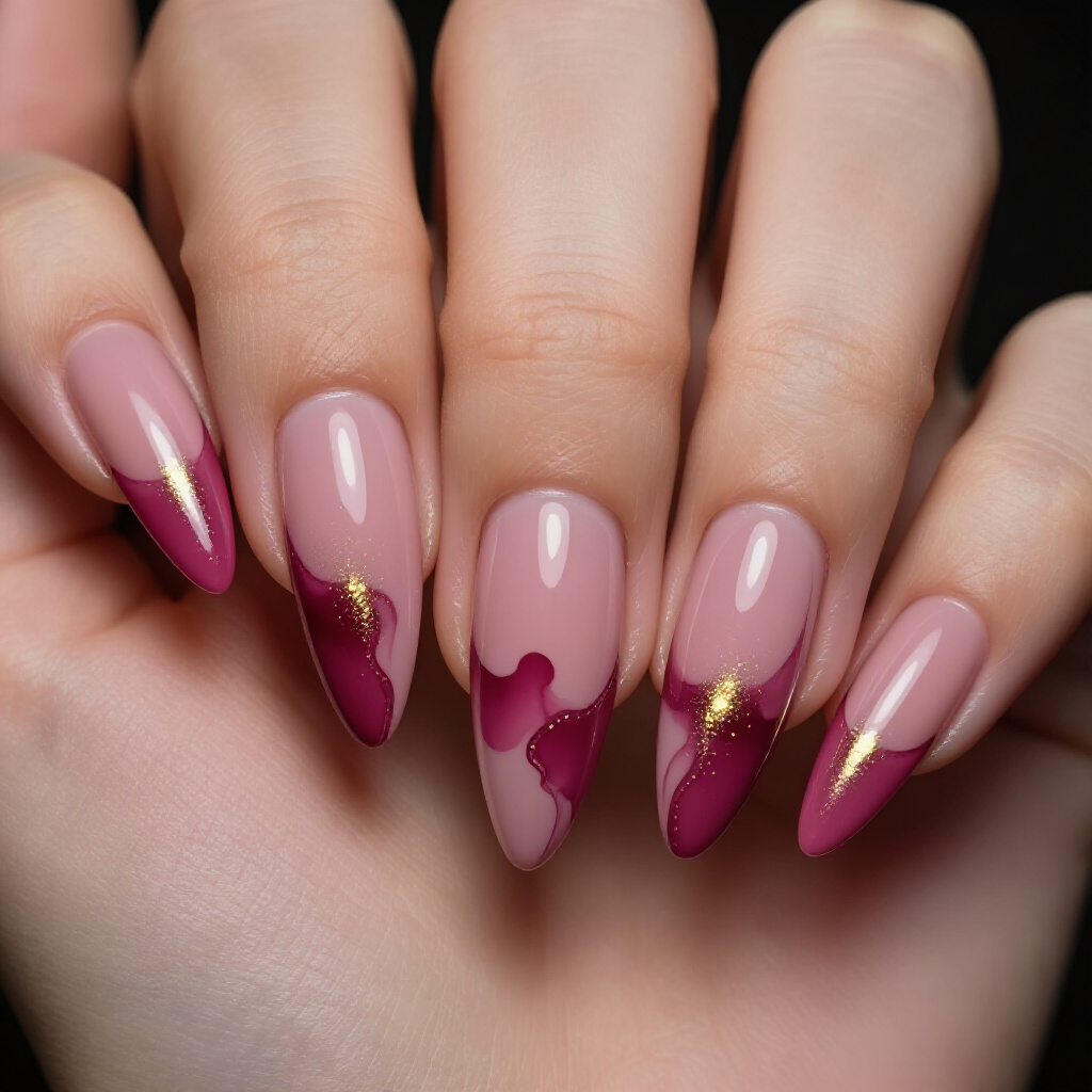 Unique Pink Short Classy Abstract Nail Designs: Stand Out Style - pink short classy abstract nails