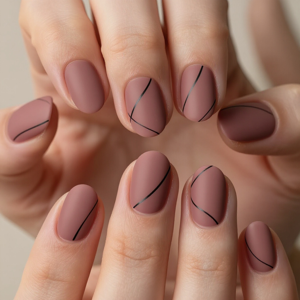 Vibrant Magenta Pink Short Simple Abstract Nails with Bold Shapes - pink short simple abstract nails