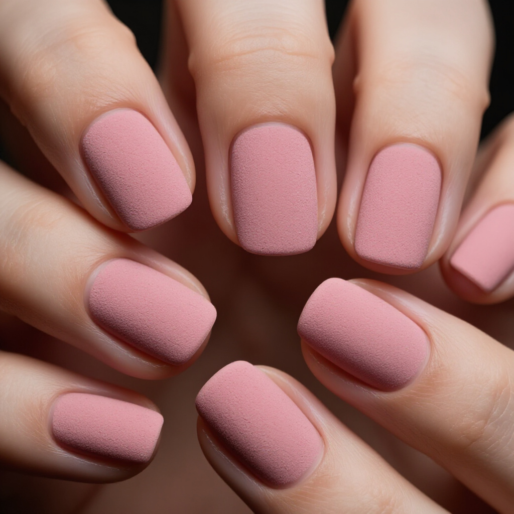 Light Pink Short Simple Abstract Nails with Geometric Grids - pink short simple abstract nails