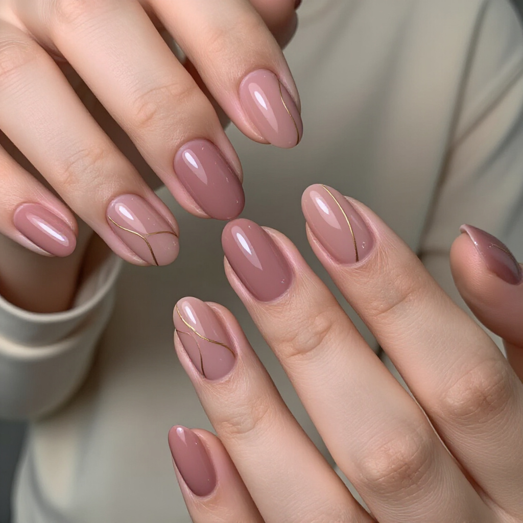 Minimalist Pink Almond Classy Abstract Nail Designs You'll Adore - pink almond classy abstract nails