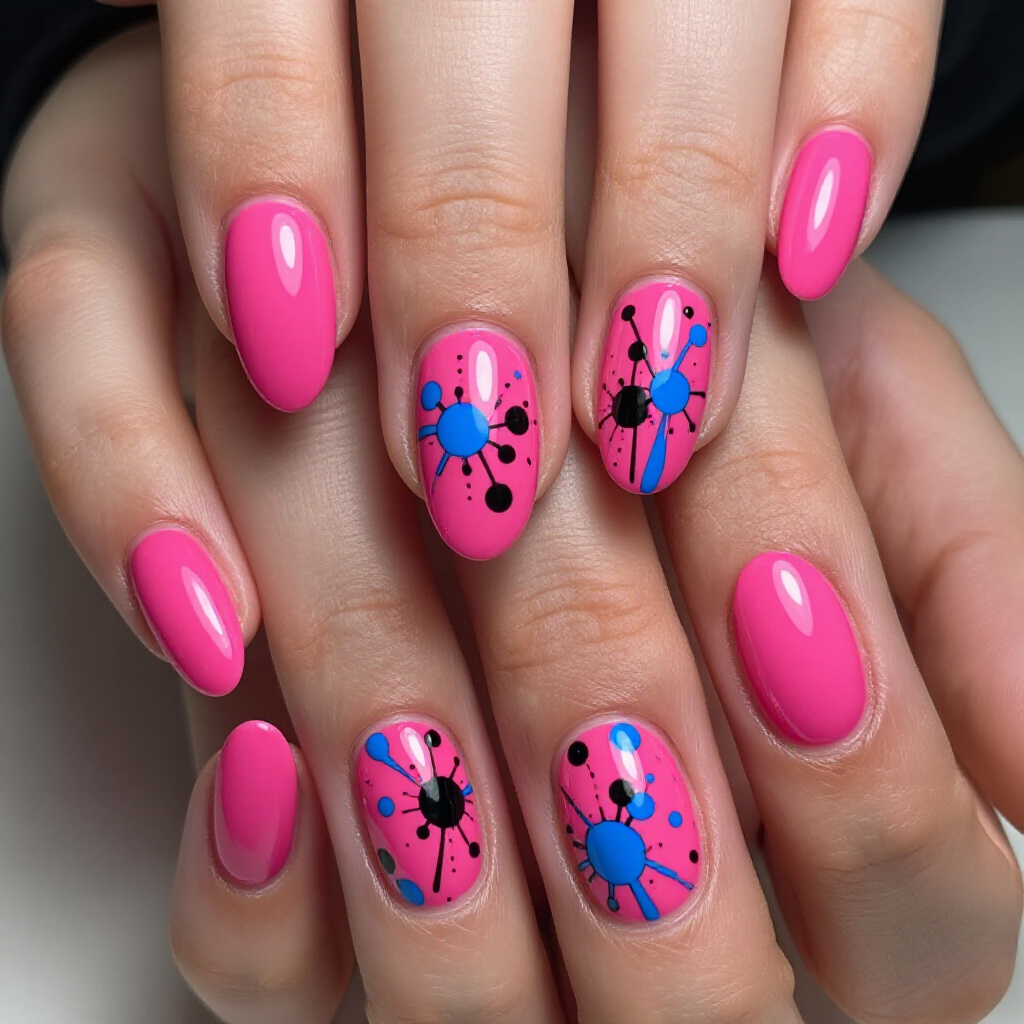 The Allure of Pastel Pink Almond Classy Abstract Nail Art - pink almond classy abstract nails