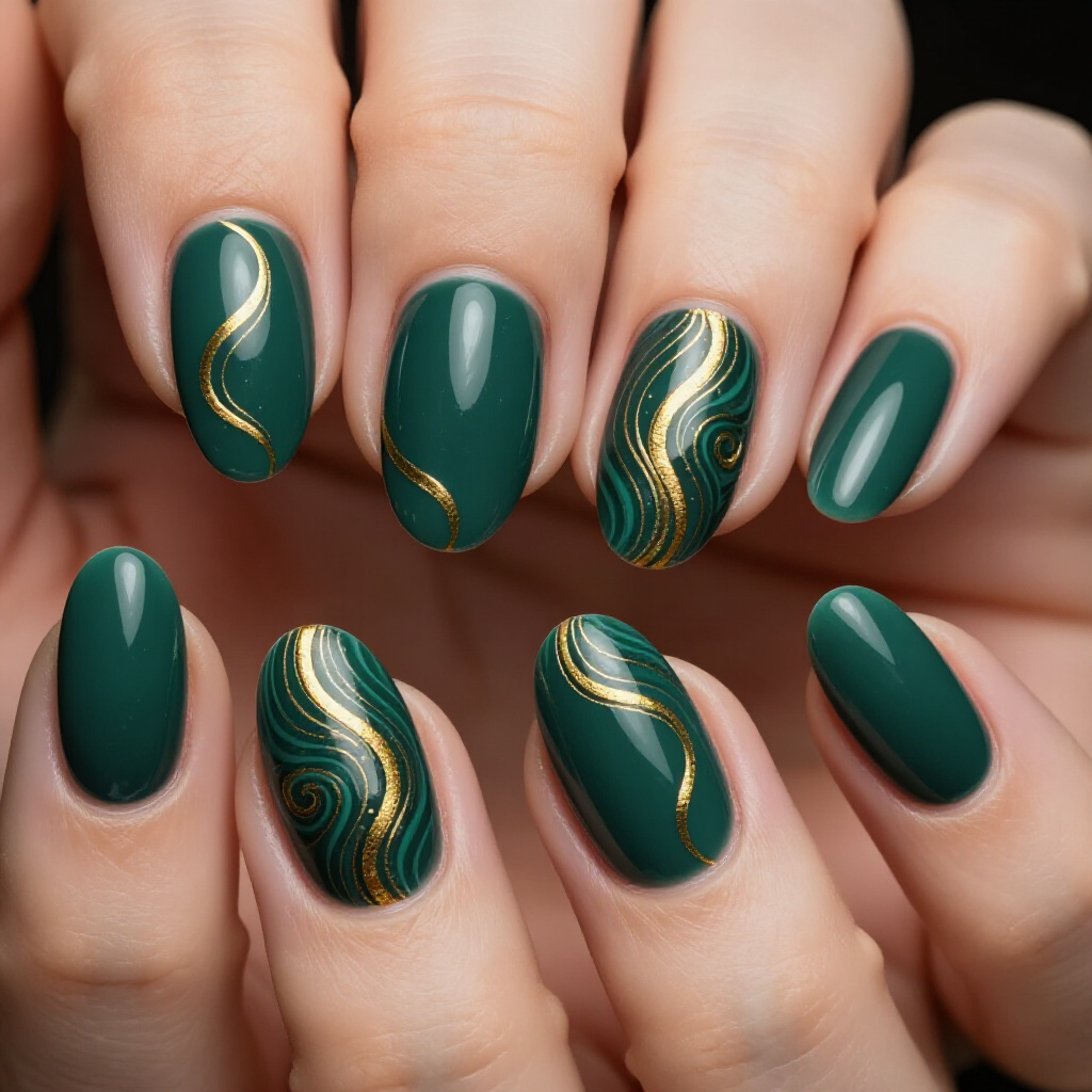 Fluid Swirls and Marble Effects: Elegant Abstract Nail Trends - abstract nails