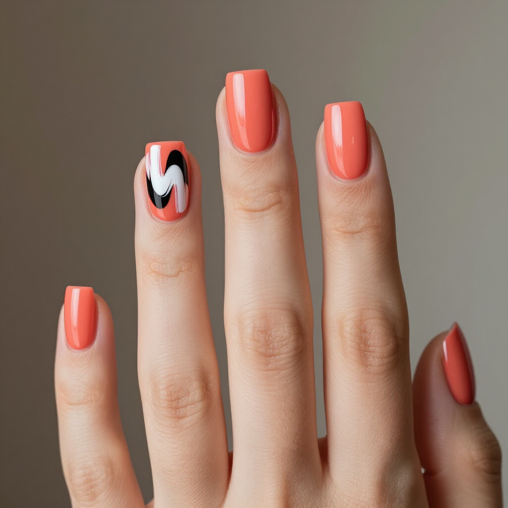 Vibrant Color Blocking for Eye-Catching Abstract Nail Art - abstract nails