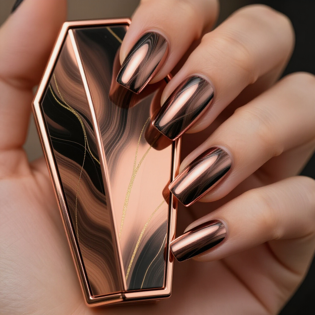 Playful Pastels Meet Shimmering Chrome Nail Art - chrome nails