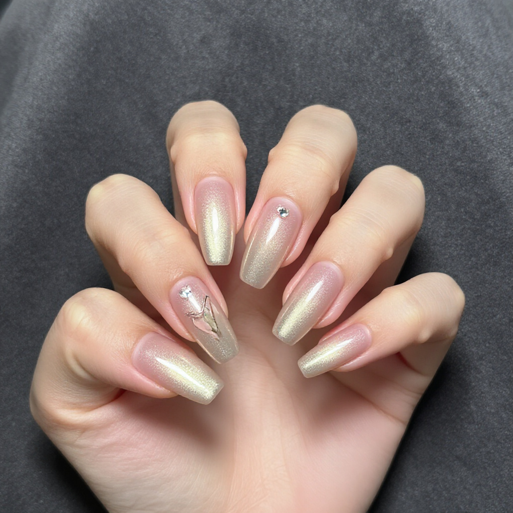 Minimalist Chrome Accents for a Subtle Statement - chrome nails