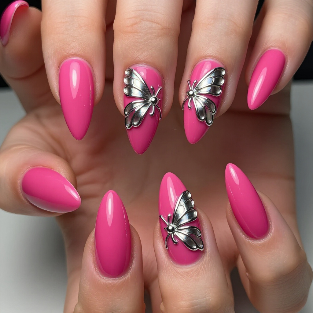 Chrome French Tips: A Modern Nail Art Revival - chrome nails