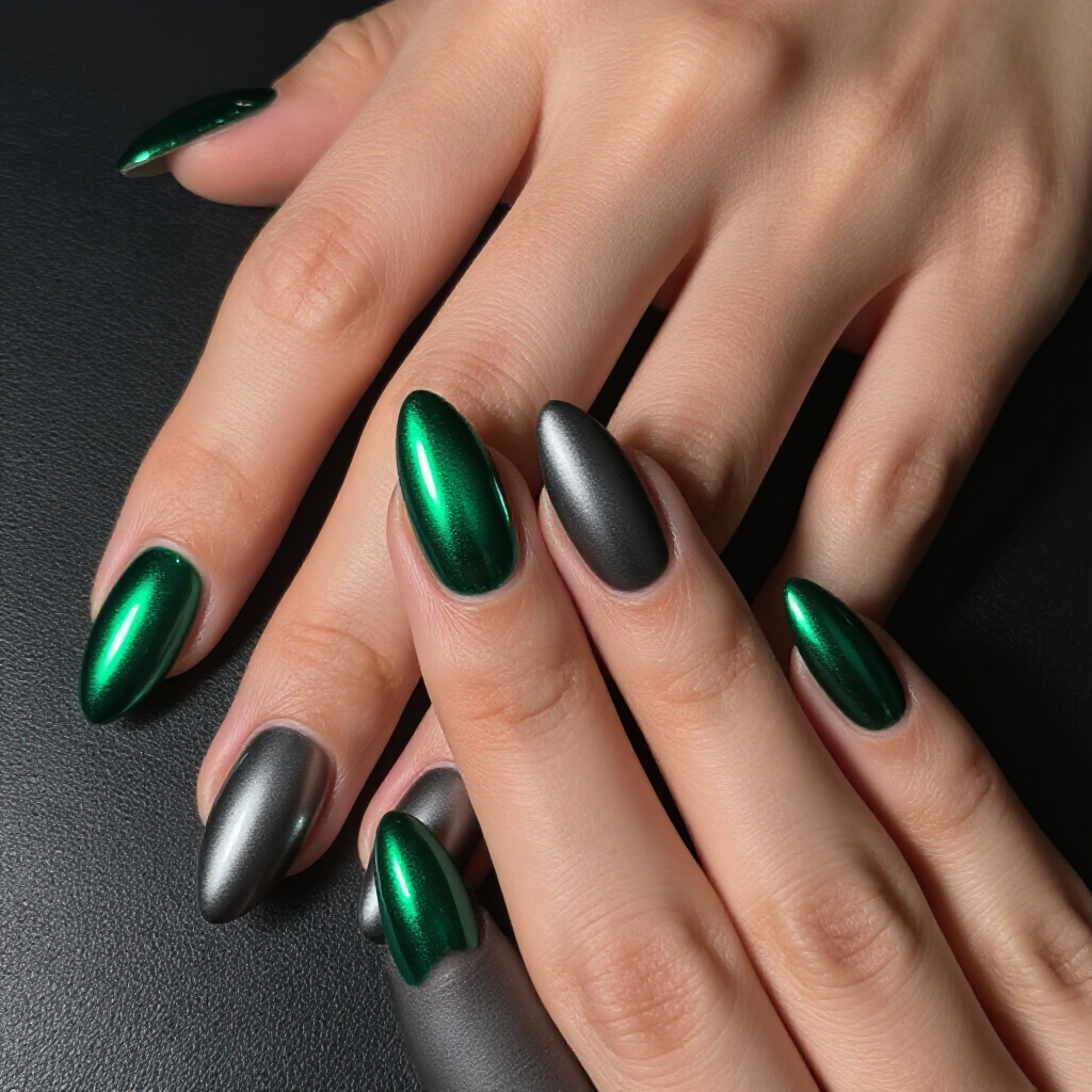 Ombre Chrome Nails: Seamless Transitions of Shine - chrome nails