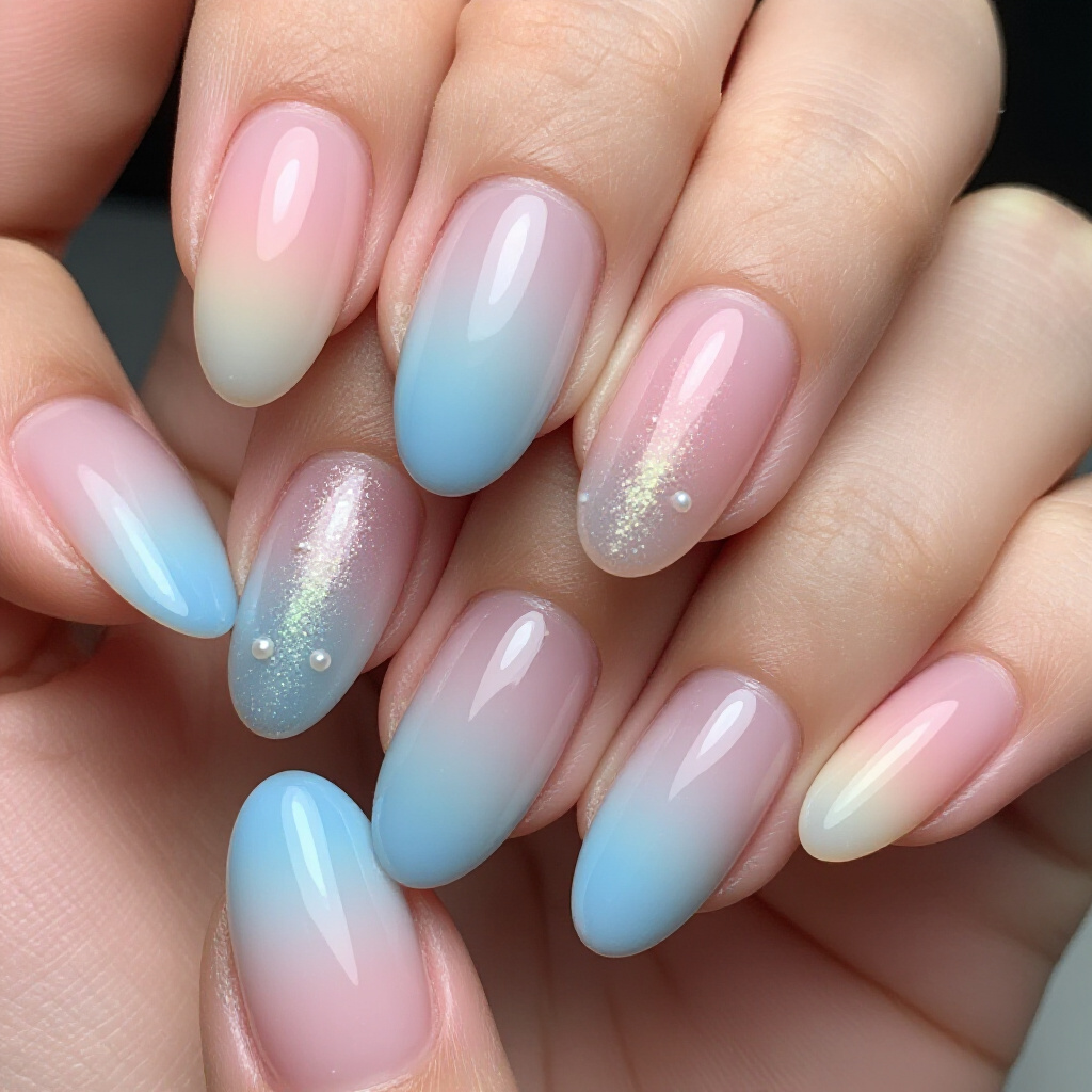 Rose Gold Almond Chrome Nails: Delicate and Trendy - almond chrome nails