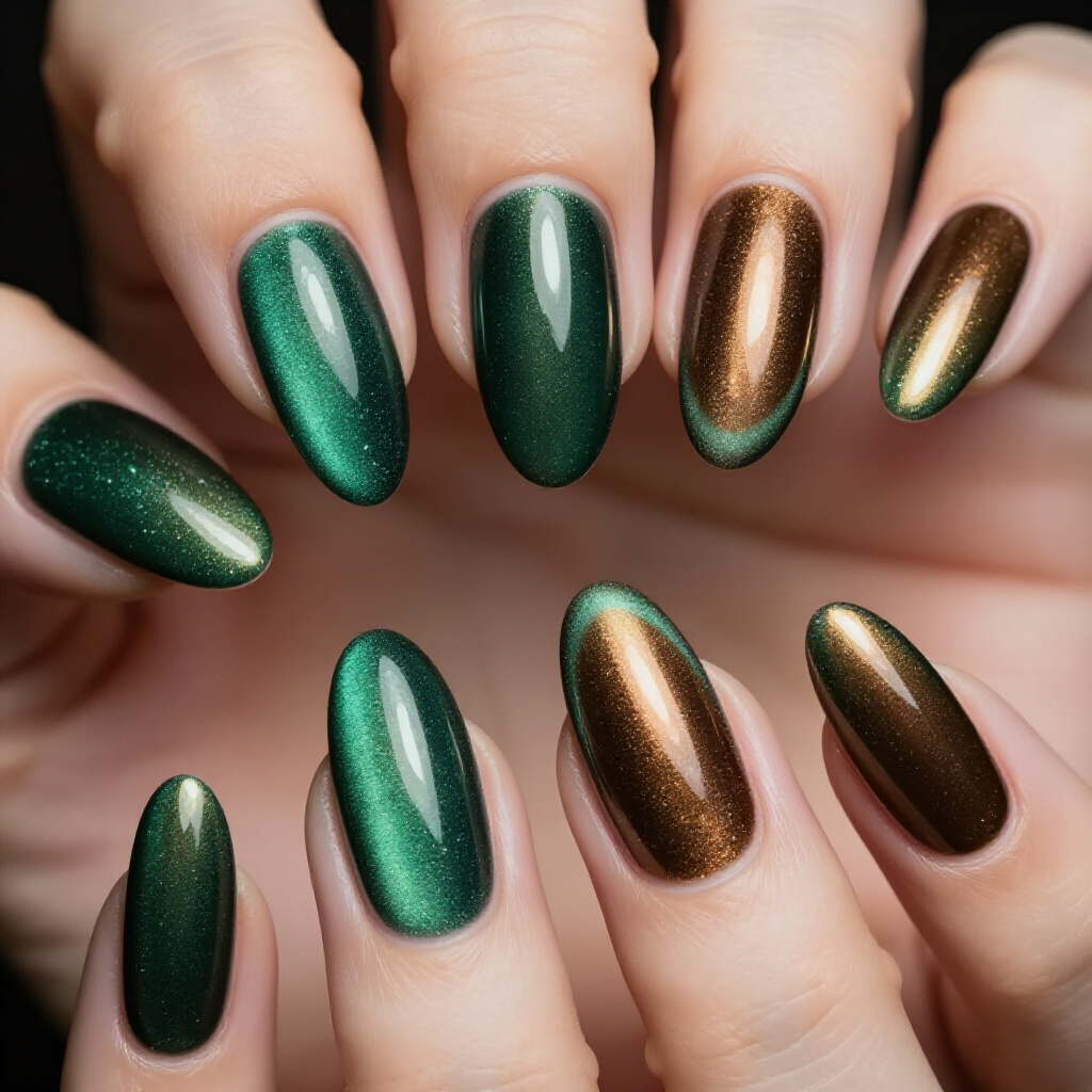 Unique Ombre Almond Chrome Nails: Seamless Color Transitions - almond chrome nails