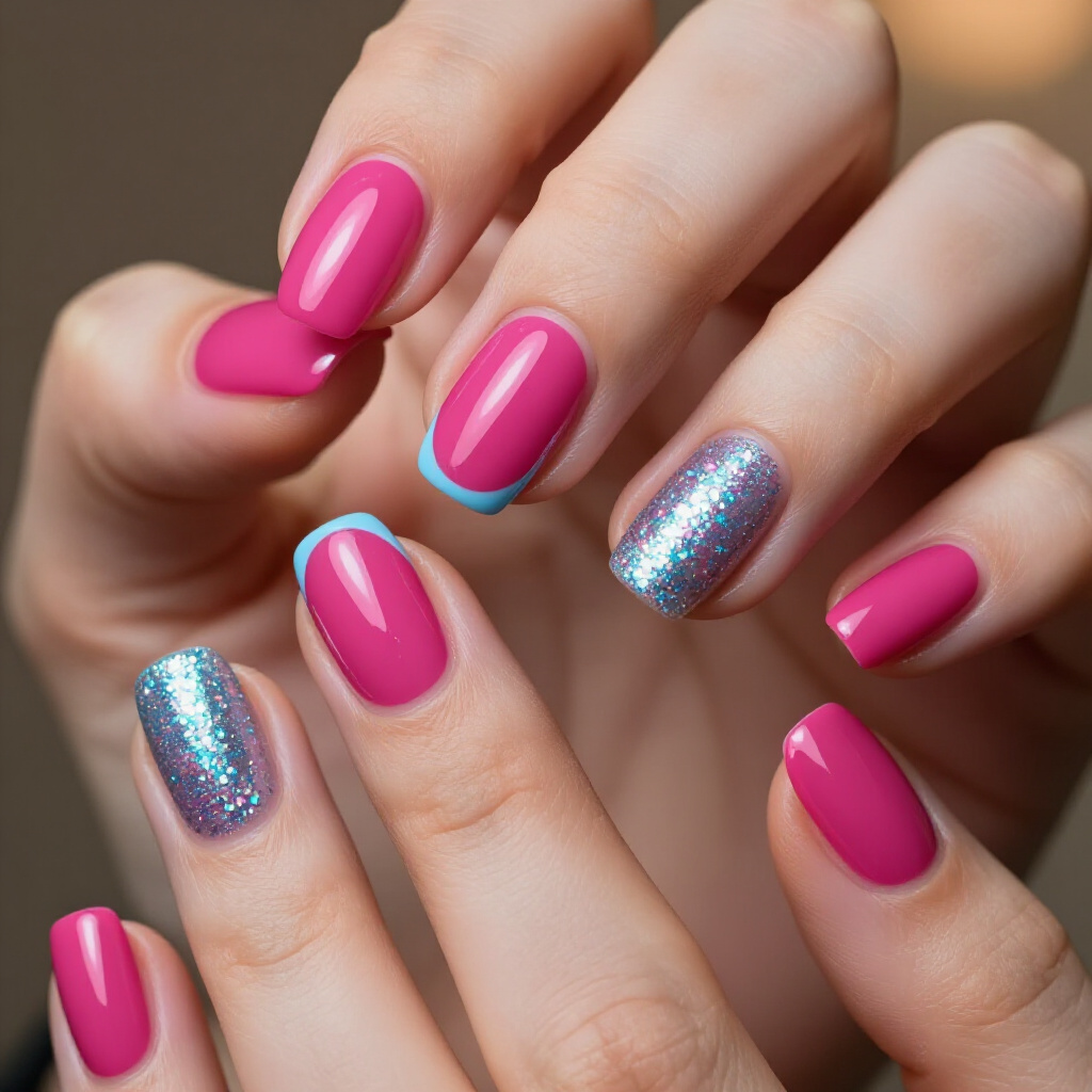 Achieving the Perfect Pink Short Chrome Nail Finish - pink short chrome nails