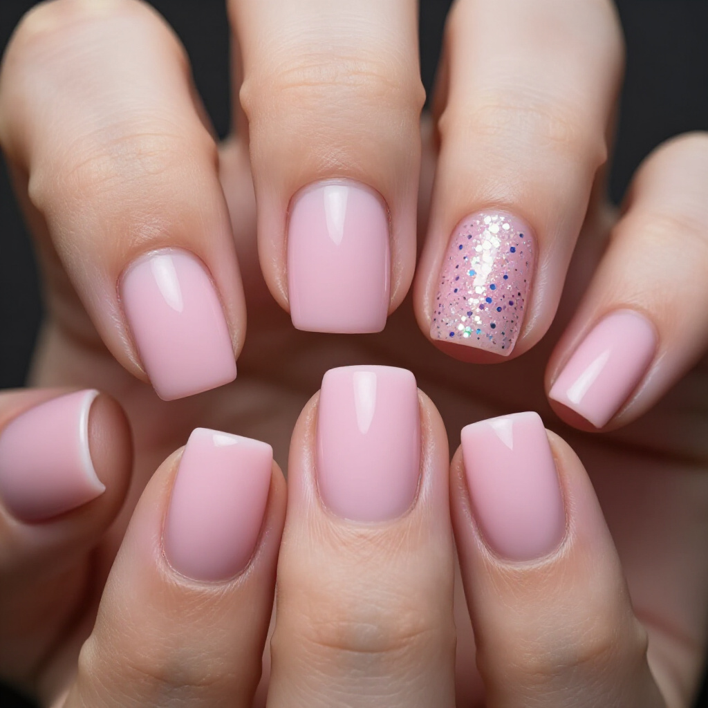 Minimalist Yet Chic Pink Short Chrome Nail Ideas - pink short chrome nails