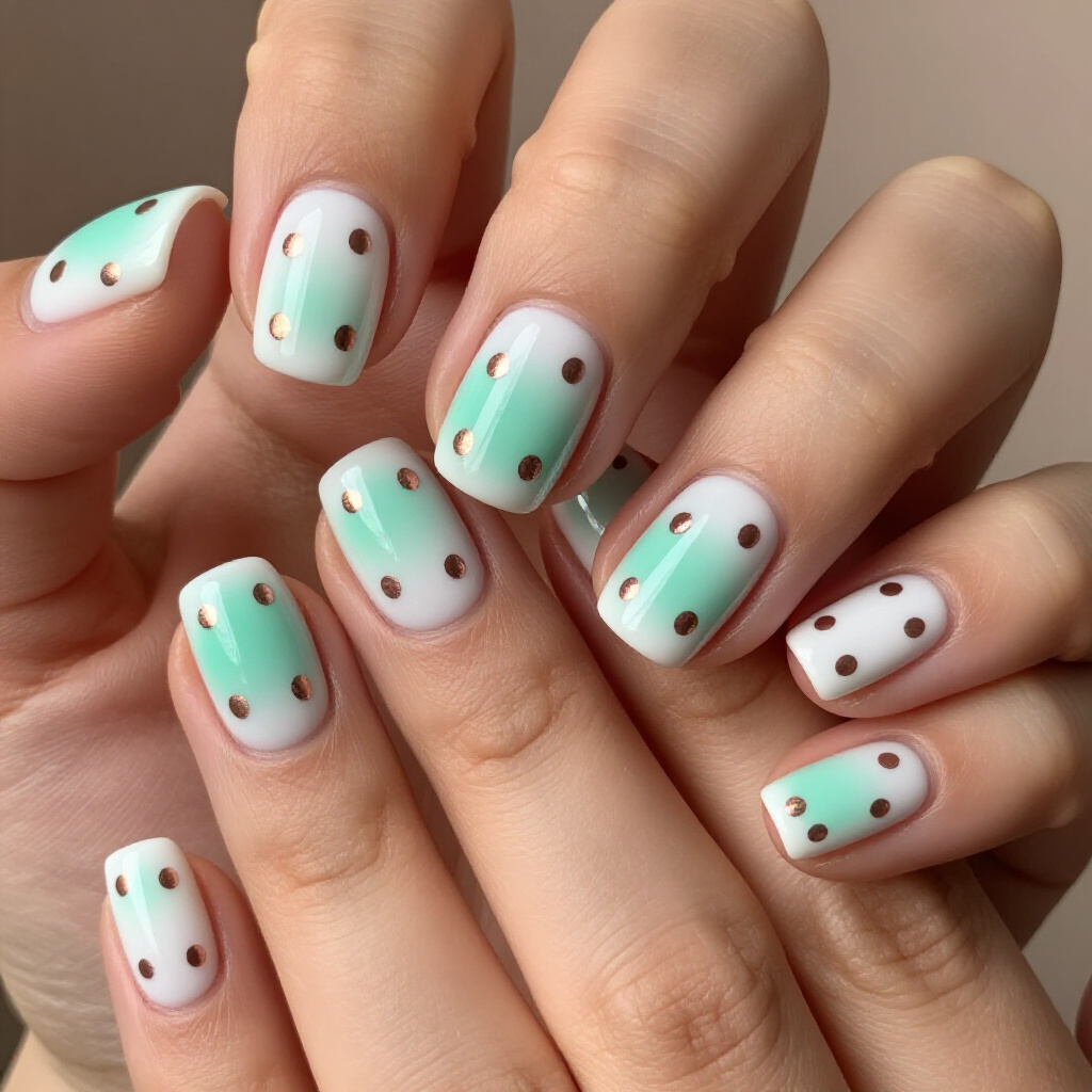 Matte White Short Chrome Nails with a Twist - white short chrome nails