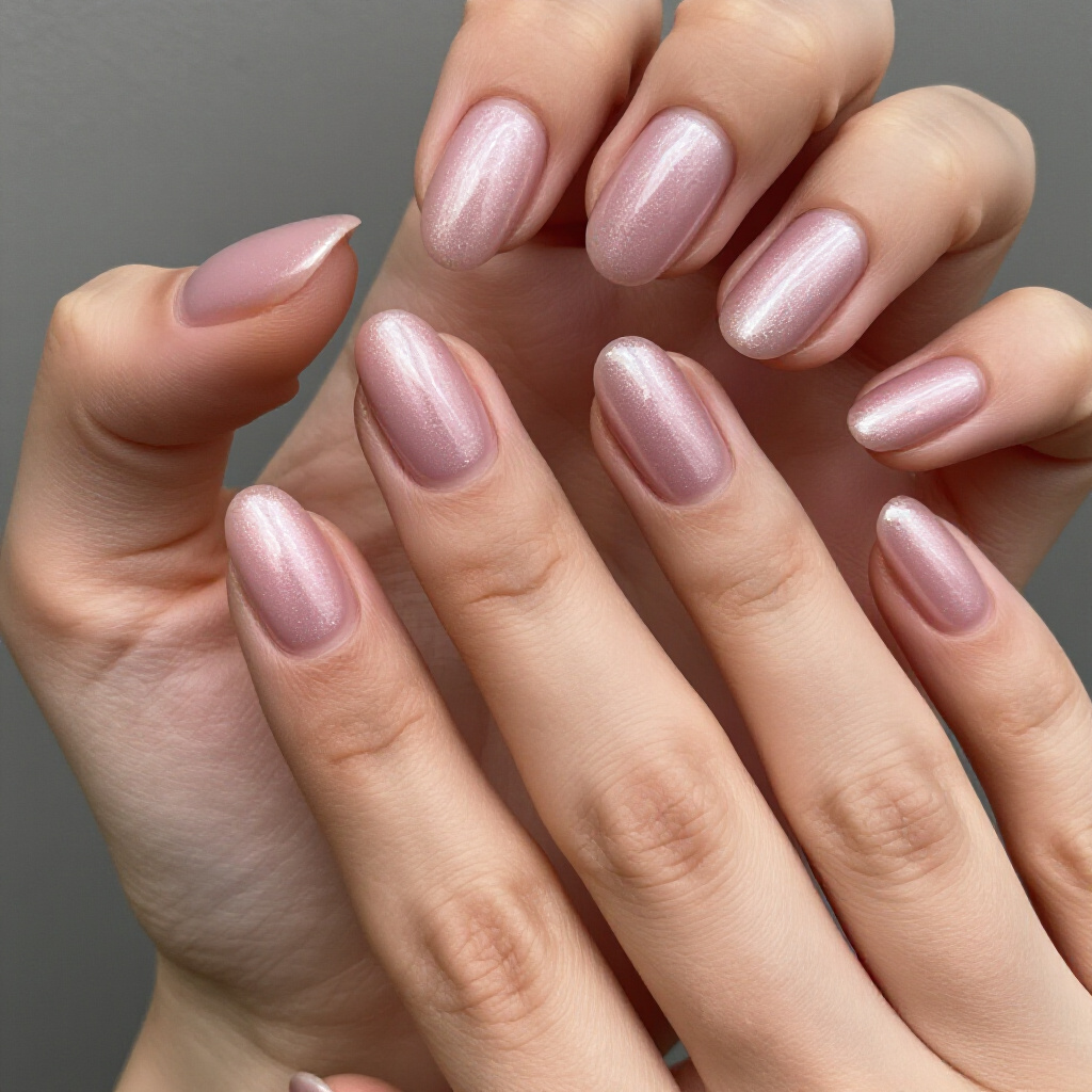 Ombre Pink Chrome: Gradient Perfection for Short Classy Chrome Nails - pink short classy chrome nails