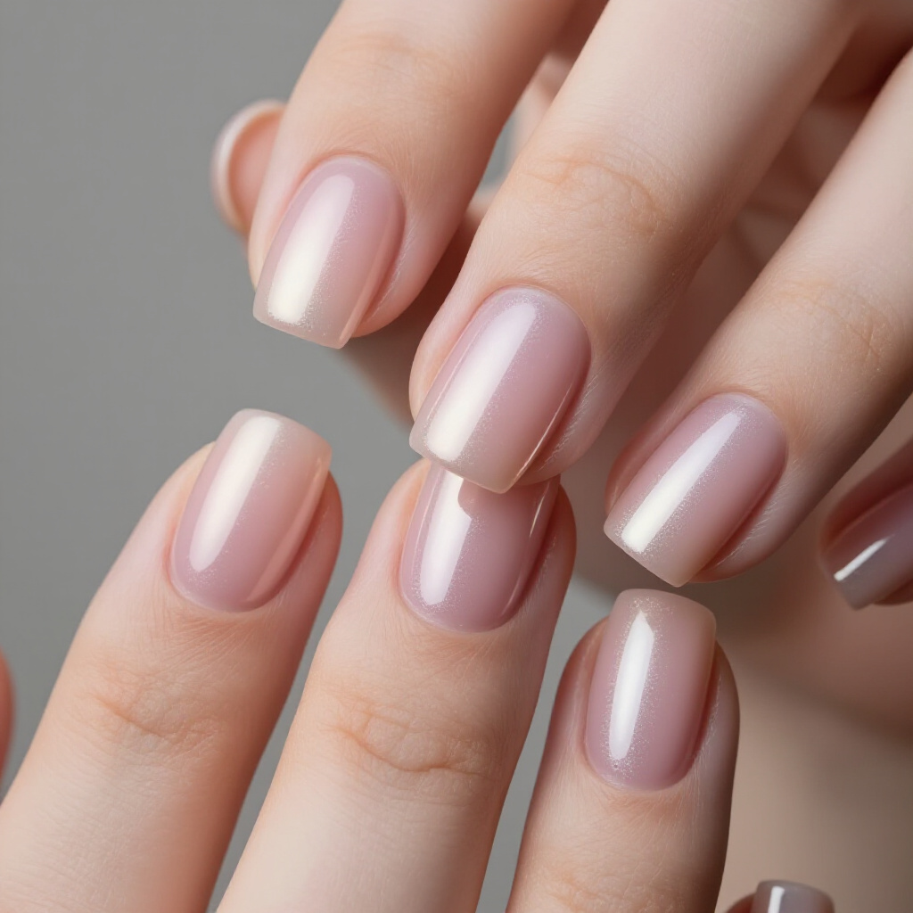 The Allure of Pink Short Simple Chrome Nails for a Modern Look - pink short simple chrome nails