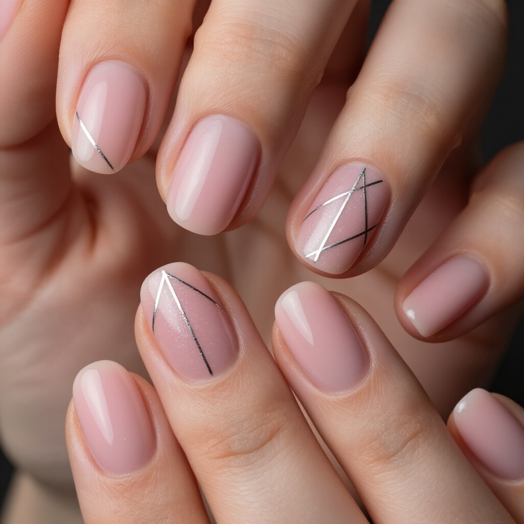 Effortless Chic: Pastel Pink Short Simple Chrome Nails to Inspire - pink short simple chrome nails