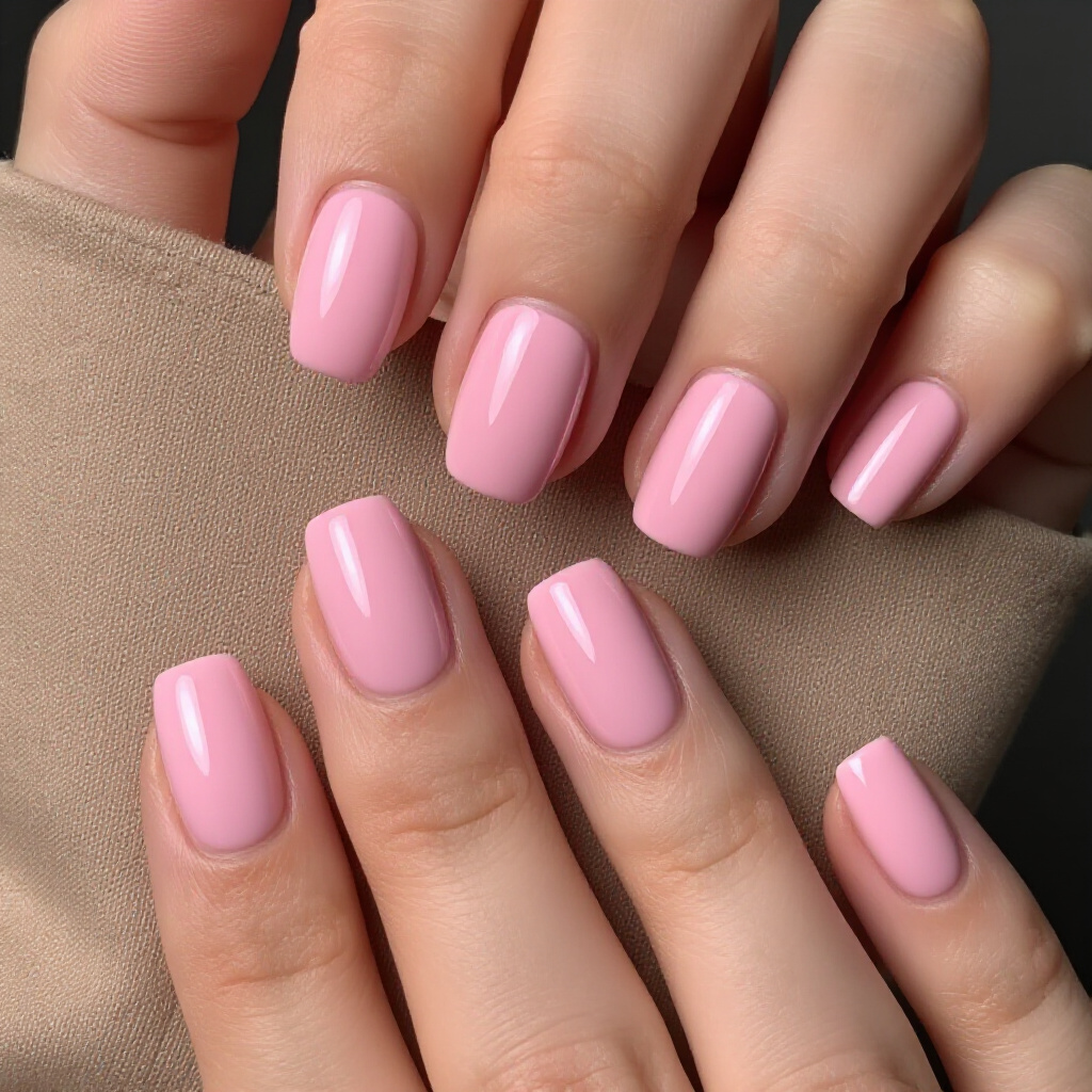 Bold & Beautiful: Hot Pink Short Simple Chrome Nails for a Statement - pink short simple chrome nails