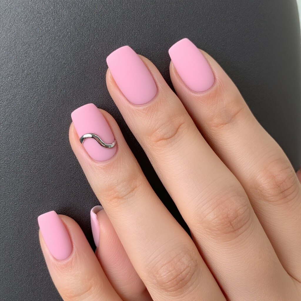 Gradient Dreams: Pink Ombre Short Simple Chrome Nails Inspiration - pink short simple chrome nails