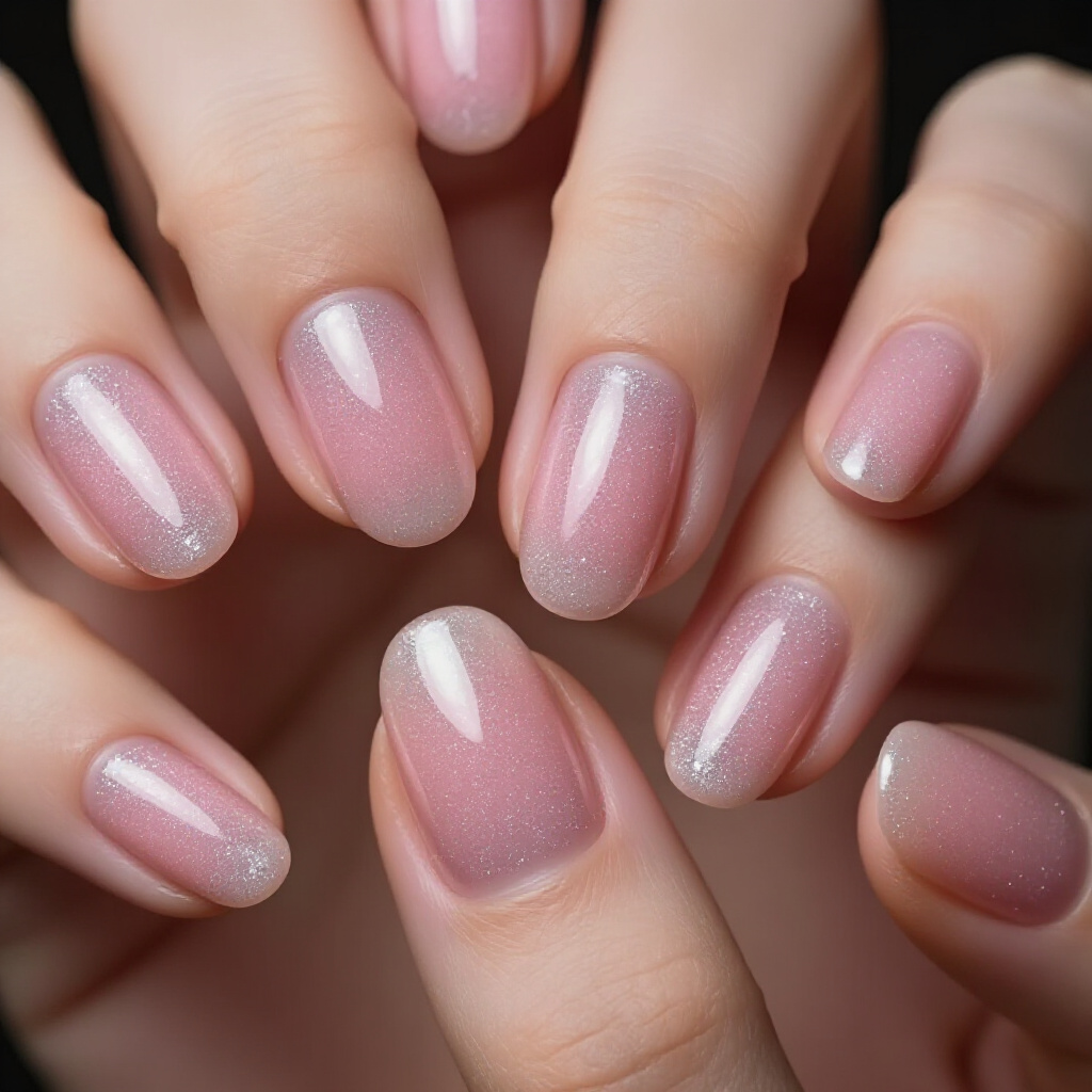 Playful Patterns: Pink Swirl Short Simple Chrome Nails Ideas - pink short simple chrome nails